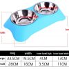 Gamelle inox double avec support Chiens Doggy & Co 27