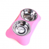 Gamelle inox double avec support Chiens Doggy & Co 23